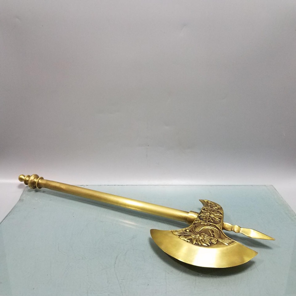 [Trả góp 0%]Rìu Thần kim long bằng đồng dài 50cm