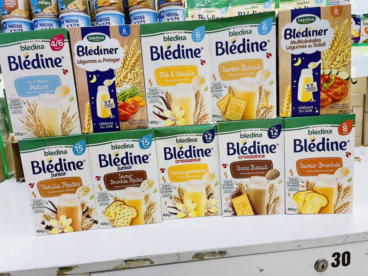 Bột pha sữa Bledina vị vani 15m+ date 2025