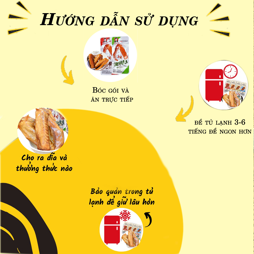 Combo 20 Cánh vịt cay Loại to 35 gam siêu ngon