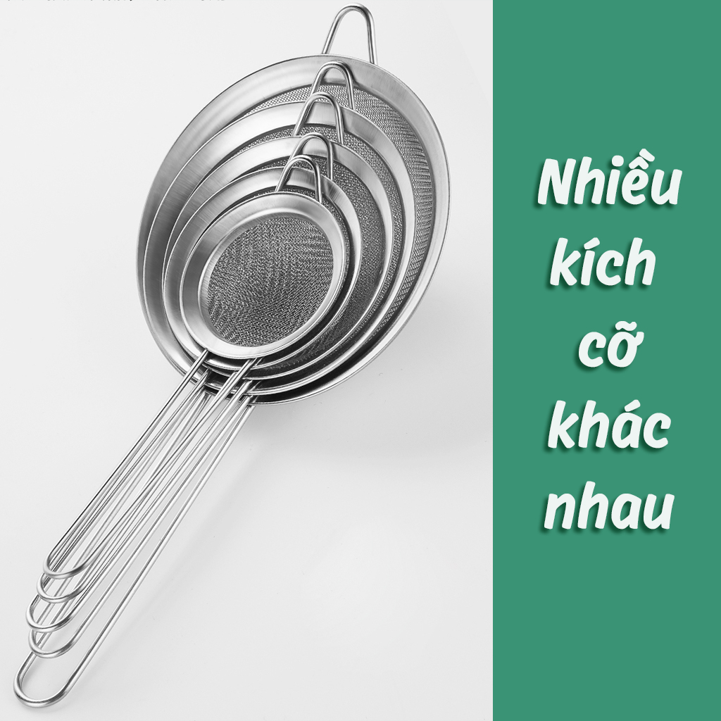 Rây lọc cháo, rây bột inox có tay cầm