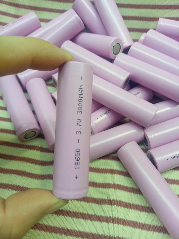 Pin sạc 18650 3.7v 3800MAh đầu bằng
