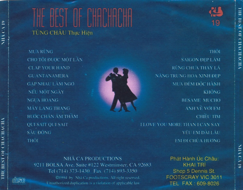 [MDCD] Bộ 3 đĩa CD hòa tấu Chachacha Rumba