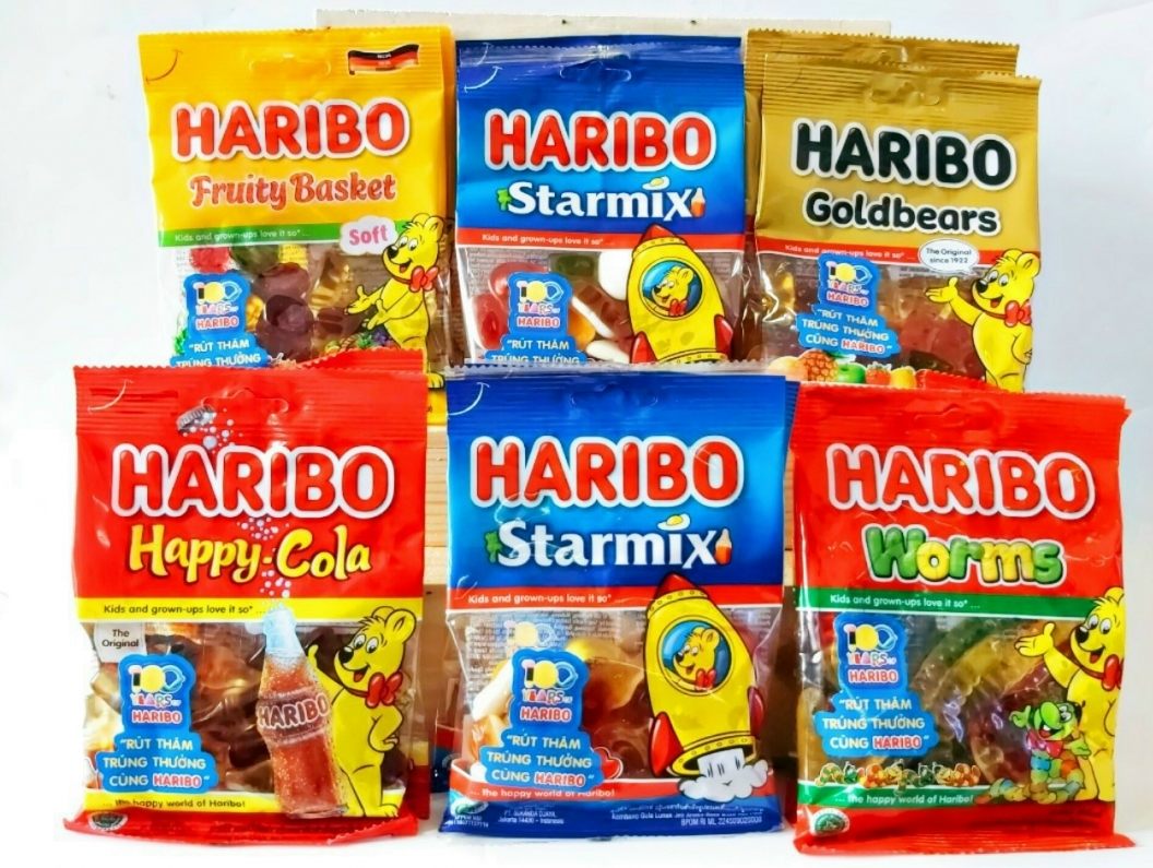 (8 loại) Kẹo dẻo Haribo gói 80gr