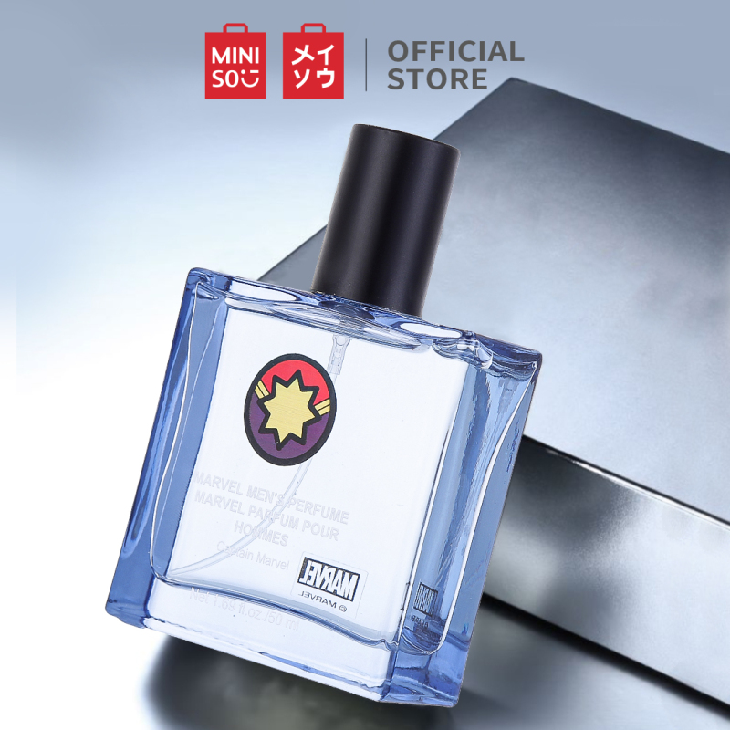 Nước hoa nam mùi hương mạnh mẽ và lịch lãm thơm lâu dạng xịt kiểu dáng nhỏ gọn Miniso Marvel 50ml