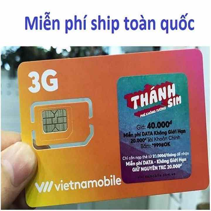 Thánh sim 3G Vietnamobile - MIỄN PHÍ SHIP - FREE 4Gb/ngày