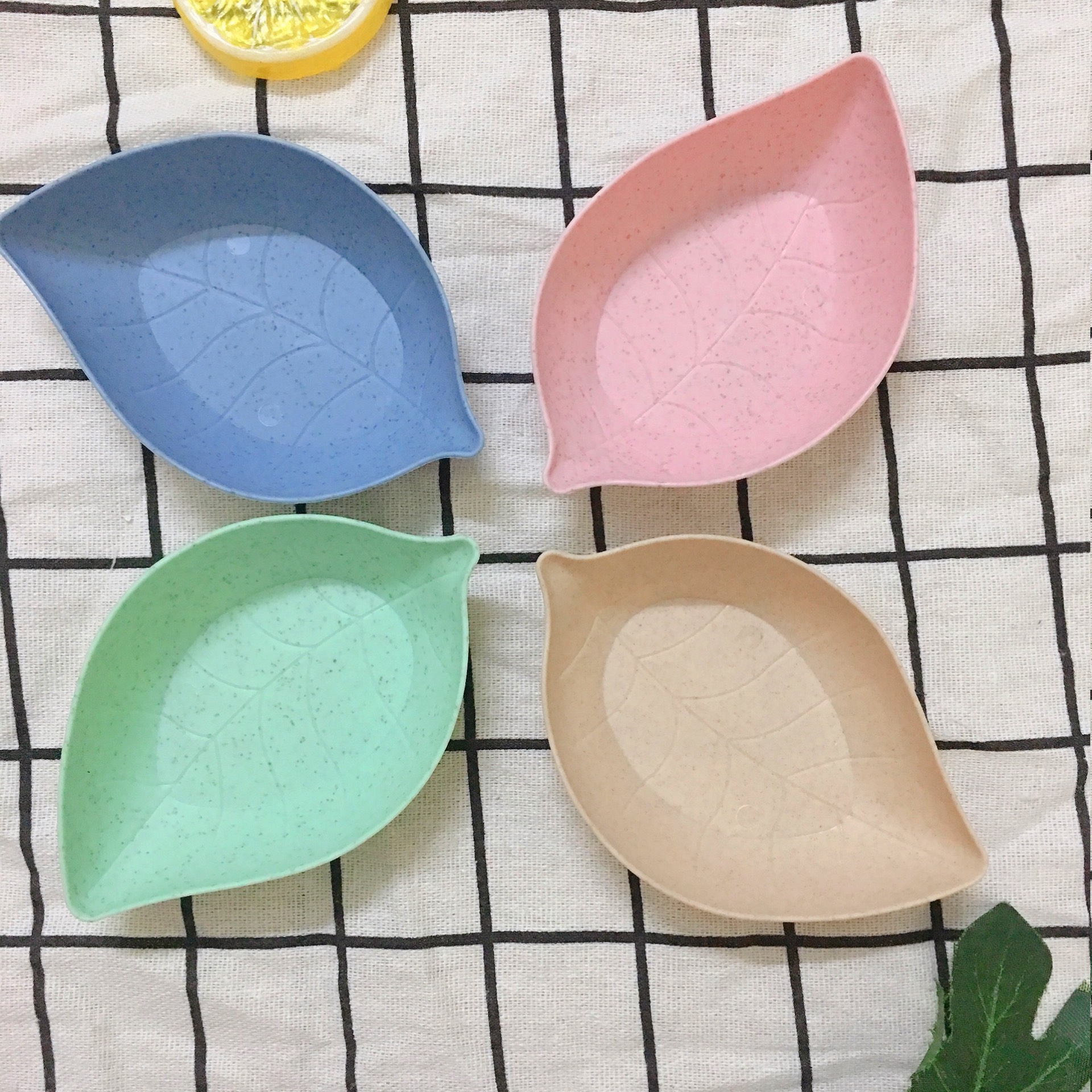 Chén Lúa Mạch Mini Hình Lá Đựng Đồ Ăn Dặm, Gia Vị, Nước Chấm (Mẫu Mỏng)