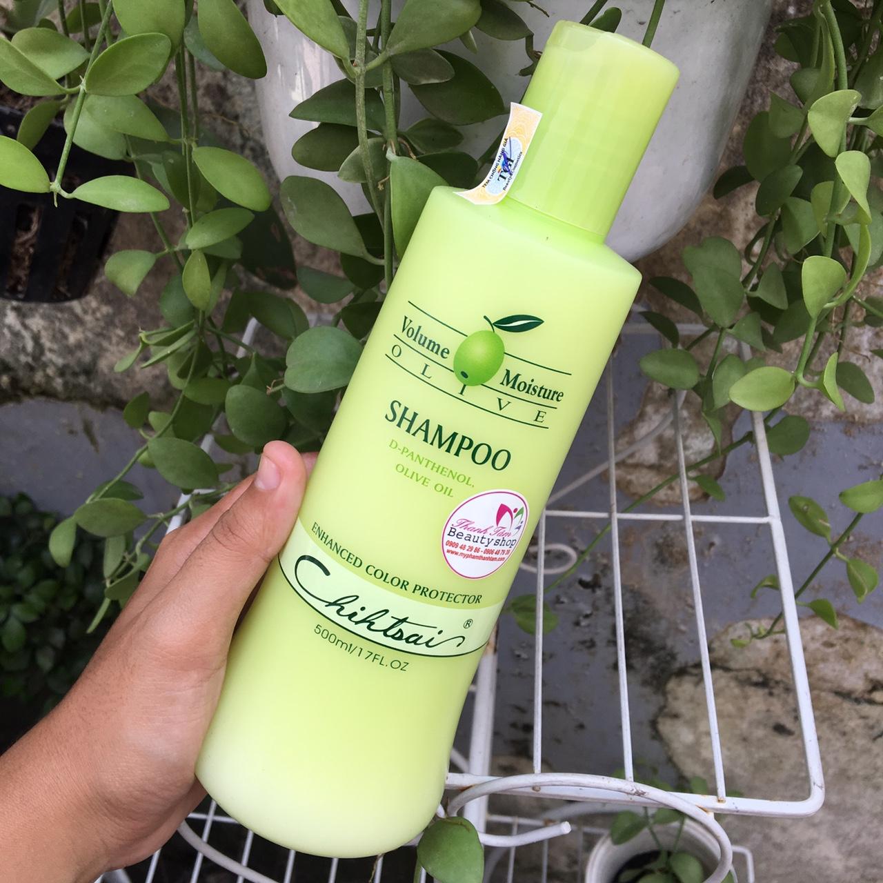 Dầu Gội Siêu Mượt Chihtsai Volume Moisture Olive 500ml