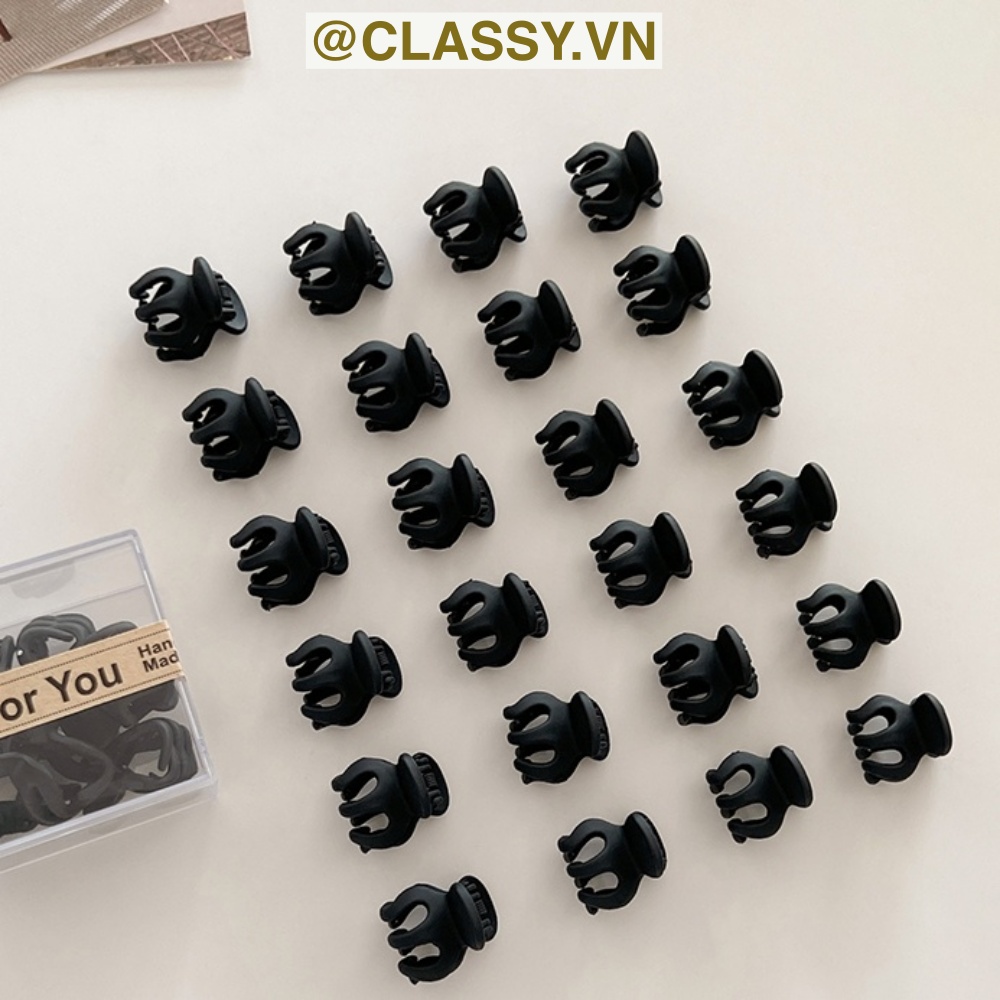 Classy Combo 10 kẹp càng cua, kẹp tóc nữ nhiều màu basic PK1628