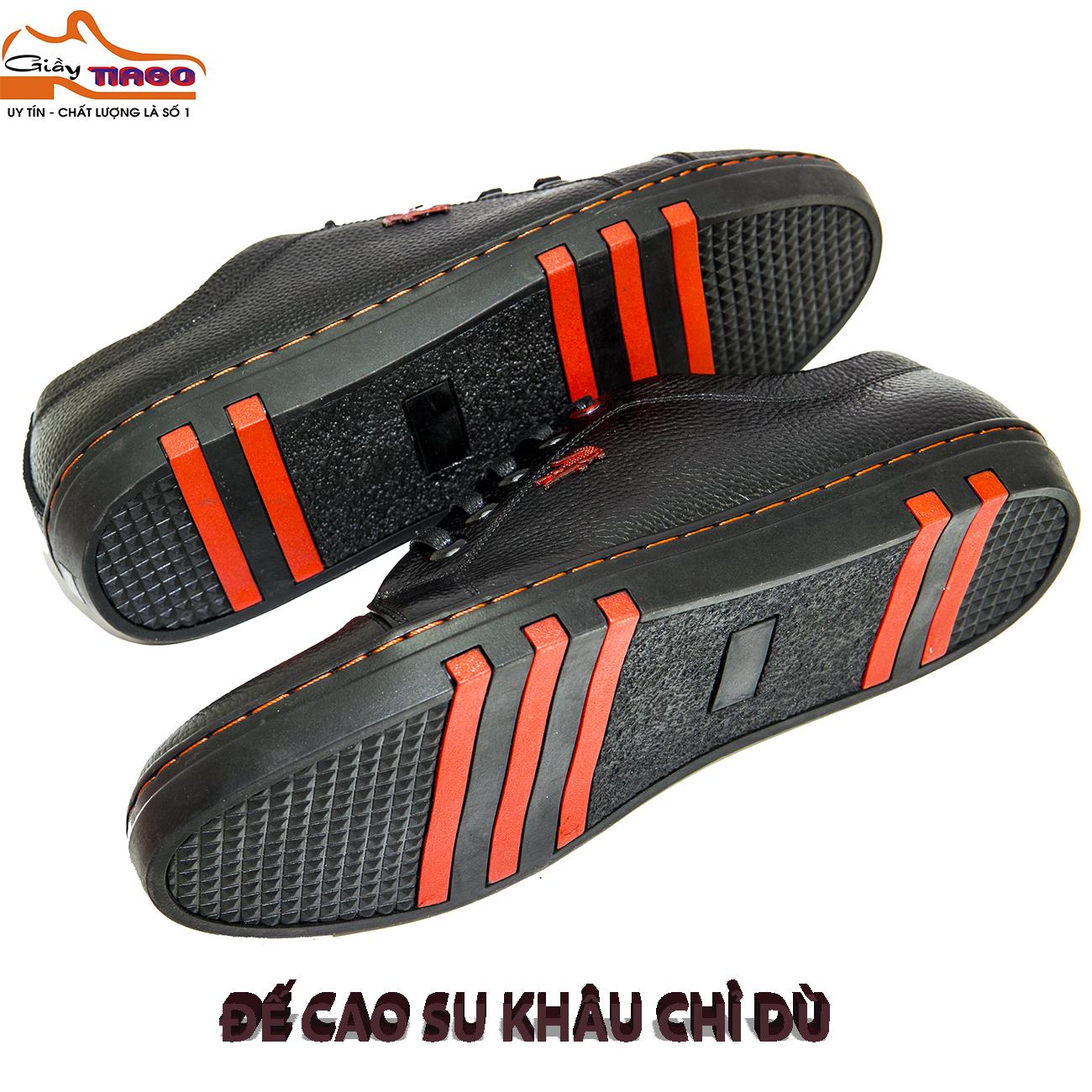 giày thể thao nam da bò TA68 đen