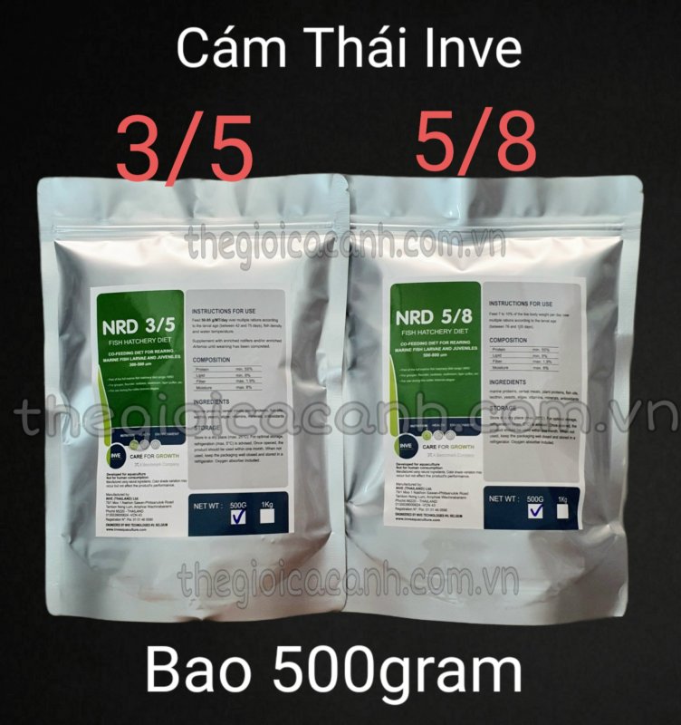 Cám Thái Inve 3/5 5/8 bao 500gram 1kg - thức ăn cho cá 7 màu, cá cảnh, cá thủy sinh