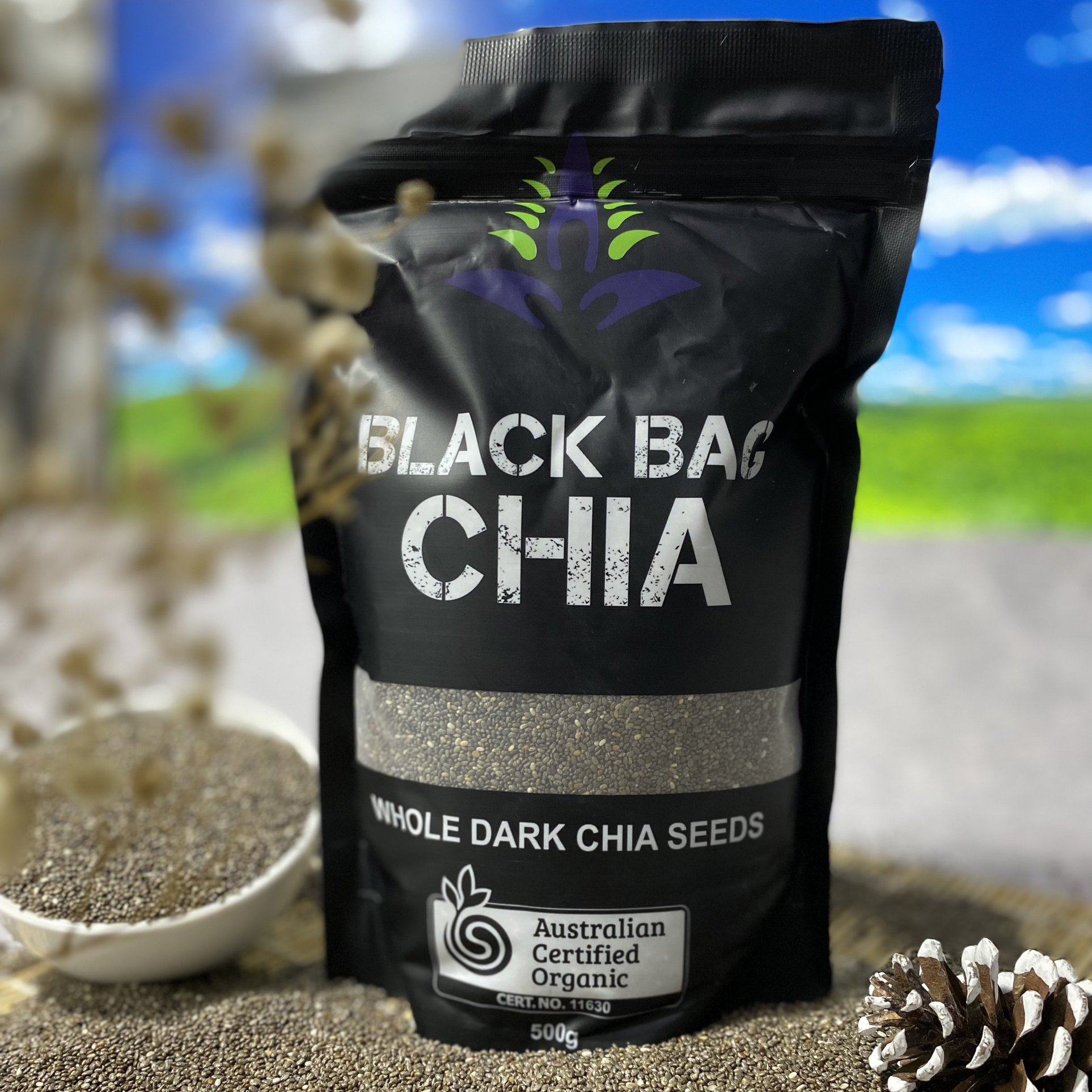 Hạt Chia Đen Hữu Cơ Úc (Gói 500g)