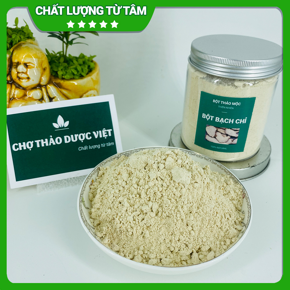 Bột bạch chỉ nguyên chất 500g, khô, thơm, bột đắp mặt trắng da, giảm mụn, mờ thâm nám