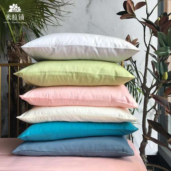 60 Tencel Màu Vỏ Gối Sản Phẩm Duy Nhất Mượt Đồng Bằng Giản Lược Người Lớn Gối Hình Phong Thư (2 Gói) Ga Bọc Đệm Vỏ Chăn