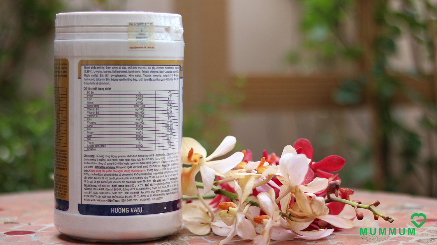 Sữa bột Top Mass Gold 800g tăng cân - Vani