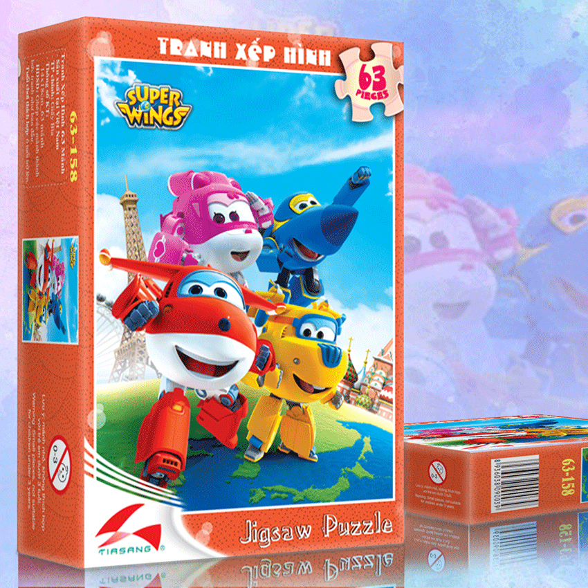 Tranh xếp hình Tia Sáng 063 mảnh - SUPER WINGS 2 - MSP: 063-158