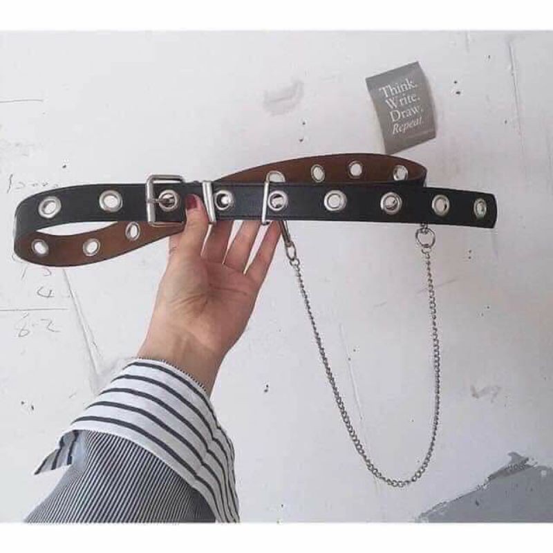 Thắt Lưng Dây Xích, Nịt Bụng Nữ Bản Nhỏ Cá Tính