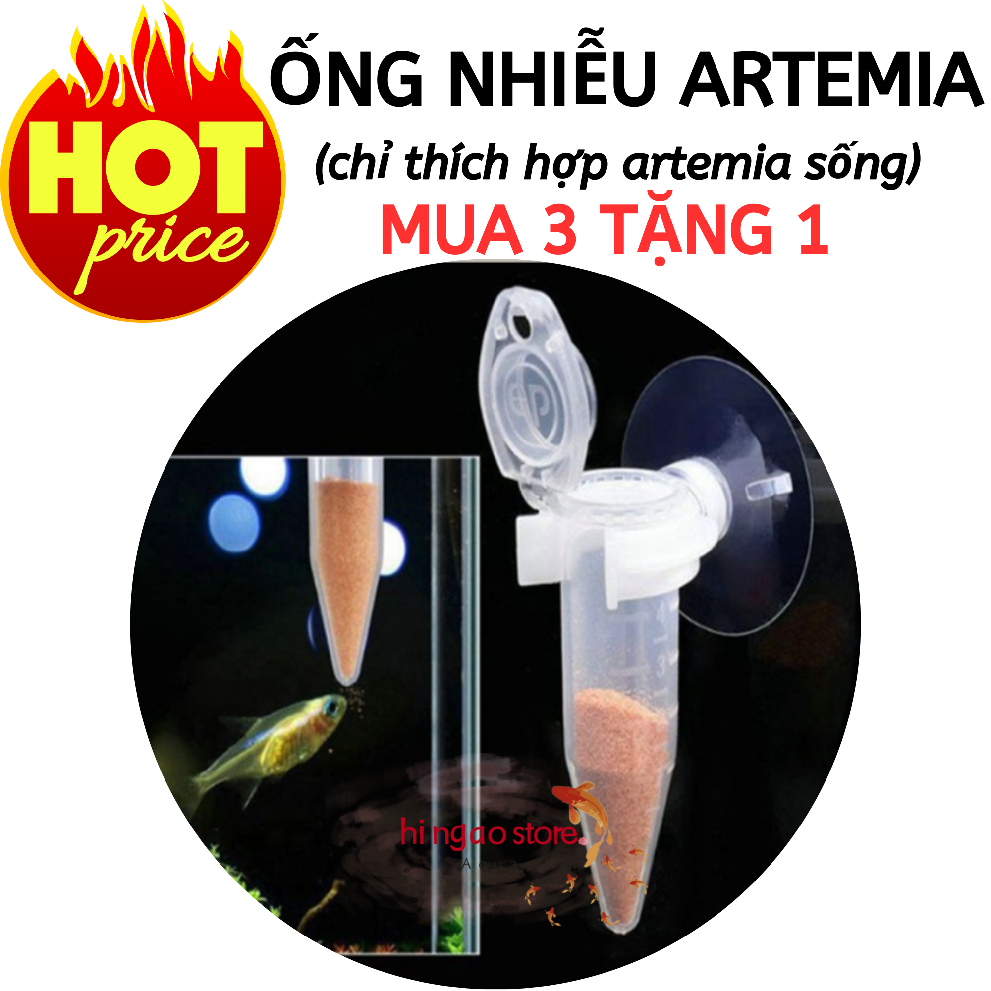 (Buy 3 get 1 free) Artemia interference tube aquarium sticker-recommend only for live Artemia-landscape accessories | Hingaostore.