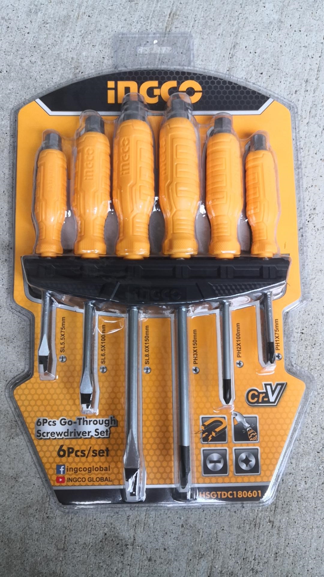 Bộ 6 tua vít đóng xuyên ingco hsgtdc180601