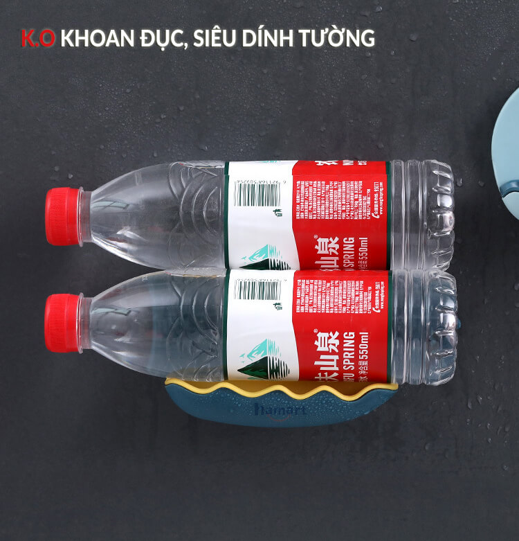 Khay Để Xà Bông 2 Lớp Hamart Trang Nhã Hộp Đựng Xà Phòng Dán Tường Cao Cấp Tiện Lợi