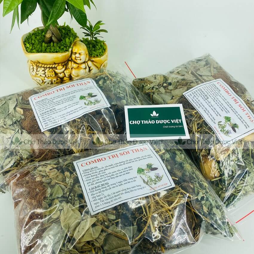 3 Set Sỏi thận, sỏi tiết niệu, tiểu rắt, tiểu buốt (1 gói dùng trong 2 ngày) - Chợ thảo dược việt