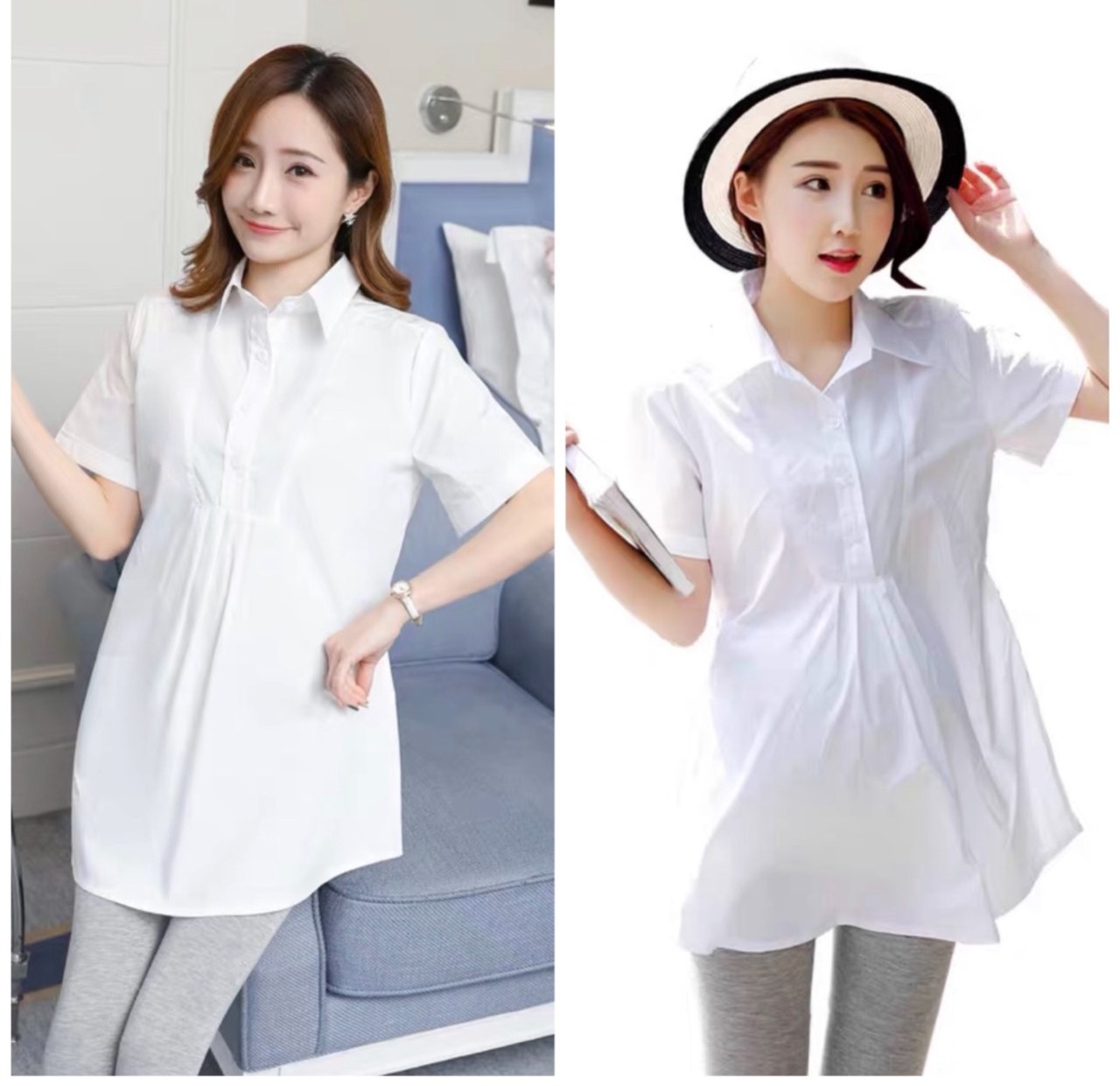 Áo bầu sơ mi-áo bầu thời trang