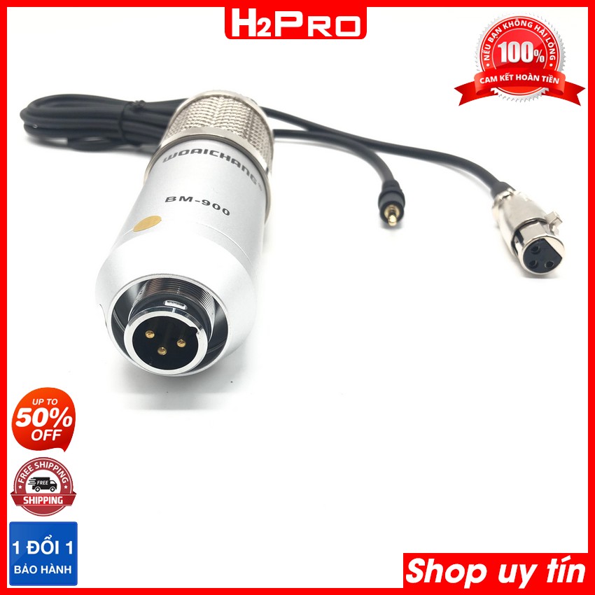 Mic Thu Âm Woaichang Bm900 Cao Cấp, Micro Livestream BM900 Chuyên Dụng Cho Dòng Sound Card K10, K300, H9, V8-H2Pro Tech