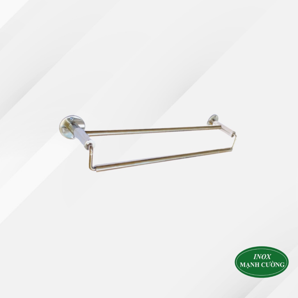 Vắt khăn đôi cong cao cấp inox 304 Mạnh Cường