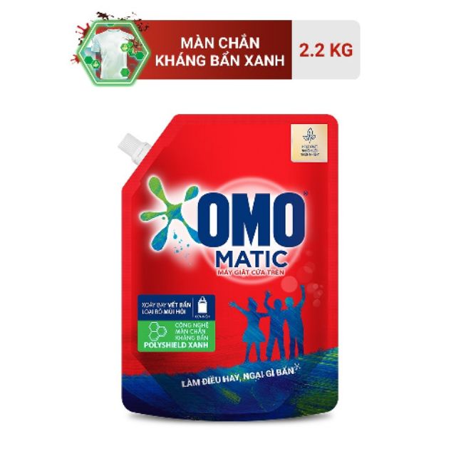 Nước Giặt Omo Matic 2kg/2,2kg - Đỏ Cửa TRên/ Cửa trước
