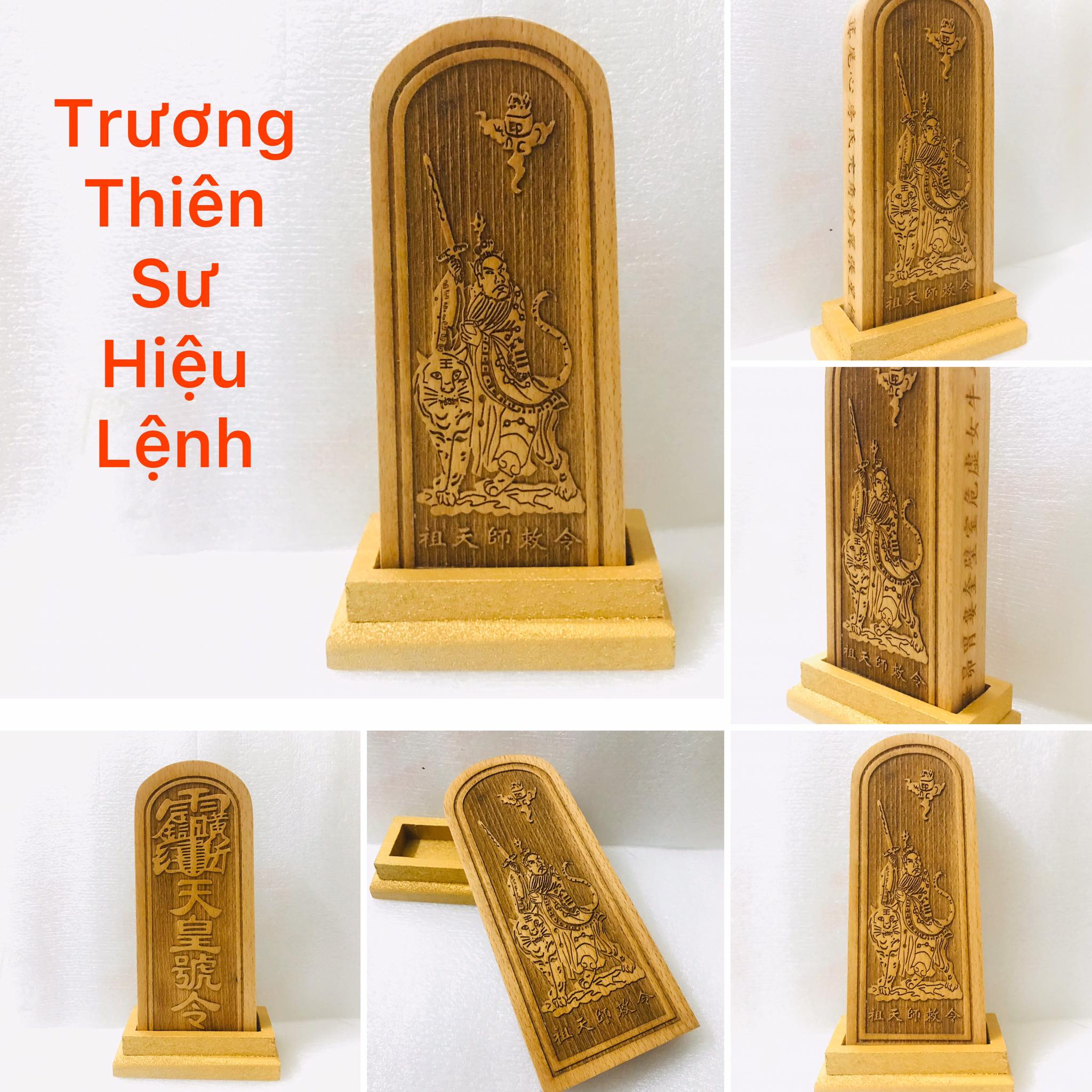 Hiệu Lệnh Trương Thiên Sư gỗ đào