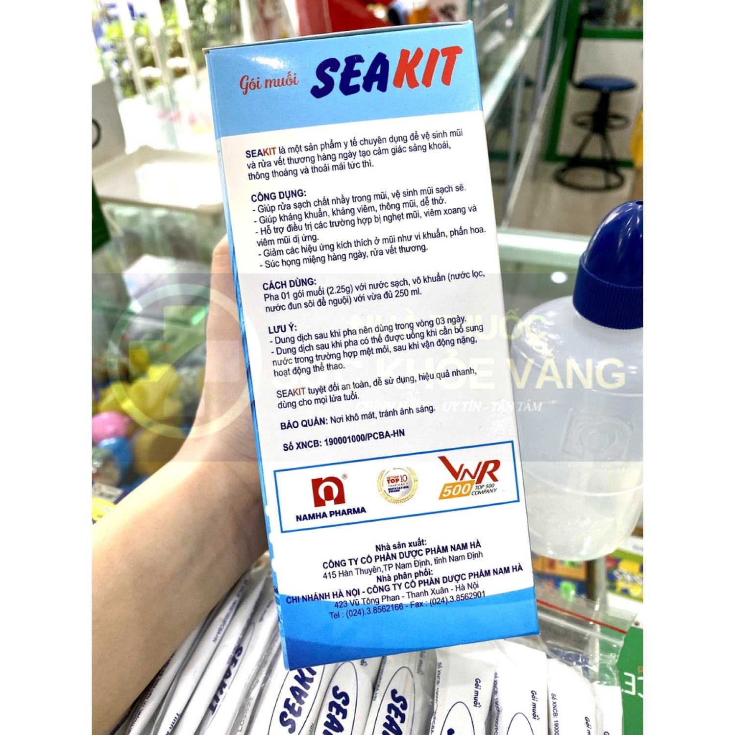 SeaKit Bộ Bình Rửa Mũi Có Sẵn 30 Gói Muối