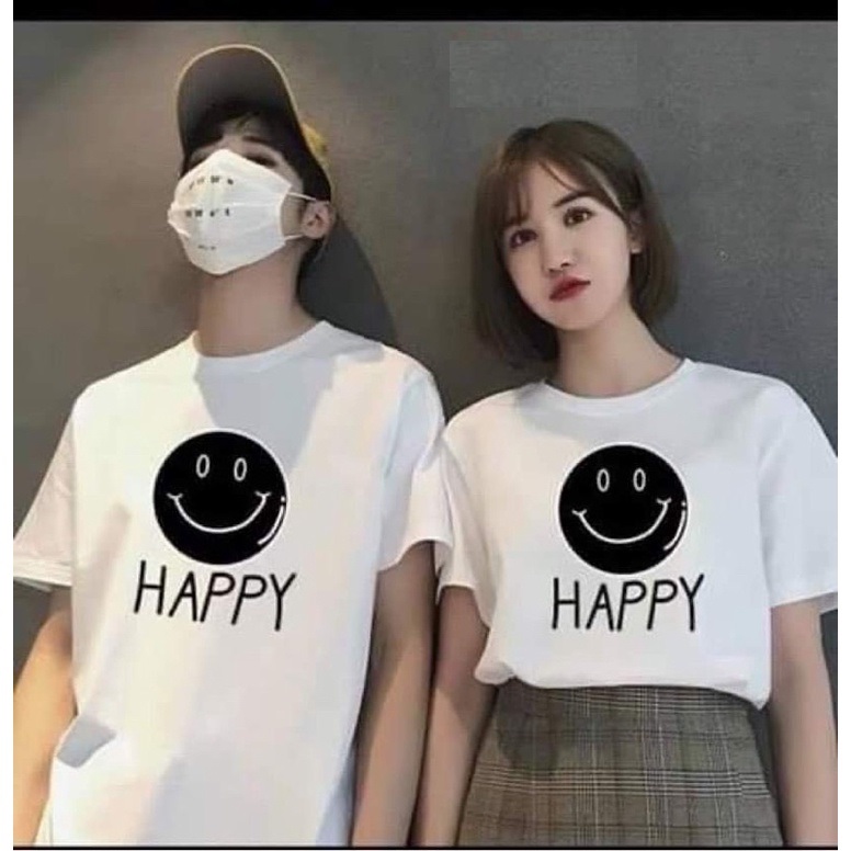 Áo thun đôi in chữ hạp phúc tiếng anh