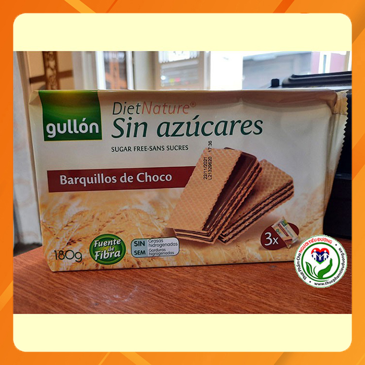 [HCM]Bánh xốp Gullon sôcôla không đường 180g