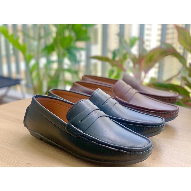 Giày Tây Lười, Giày mọi da mềm, đế khâu sẵn....