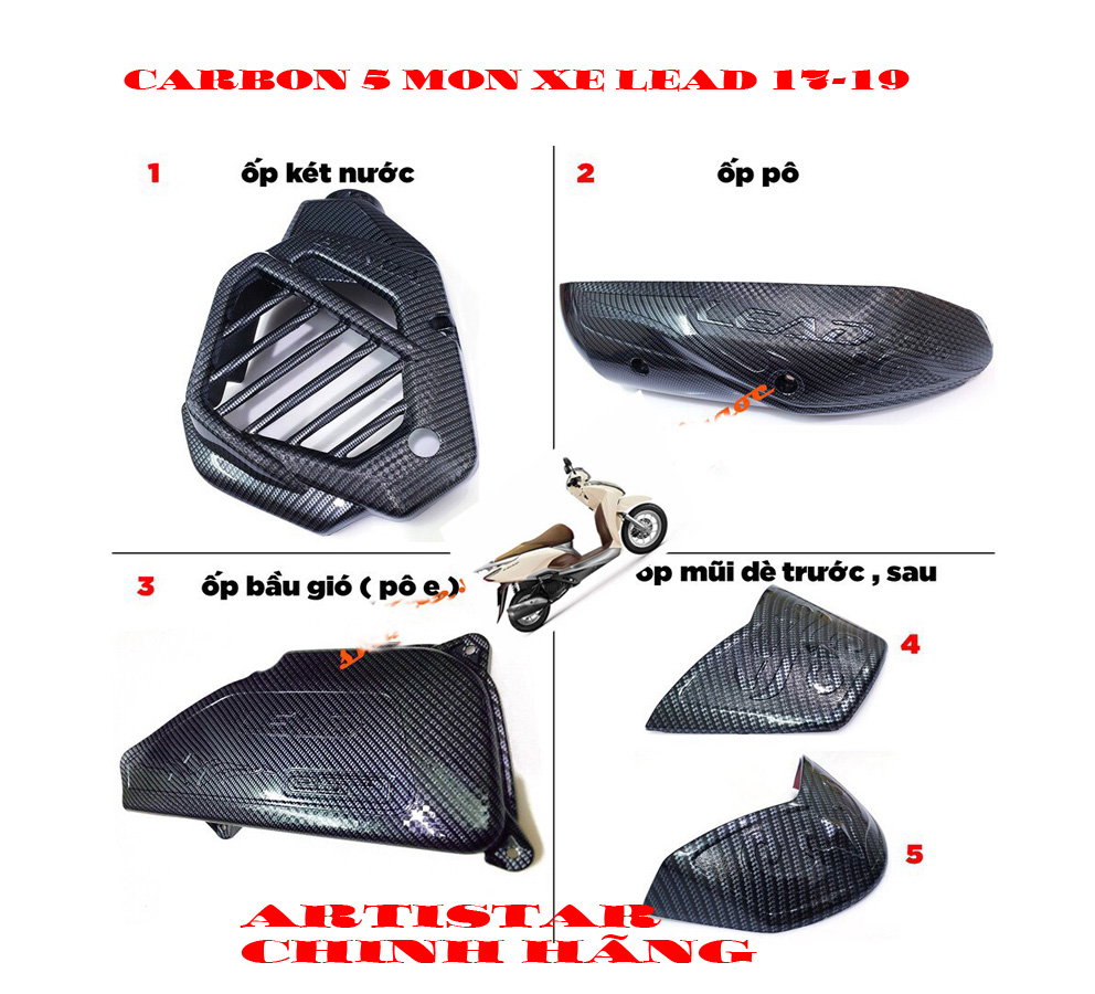 COMBO CARBON CHO XE LEAD 2017-2020  ( 5 món)