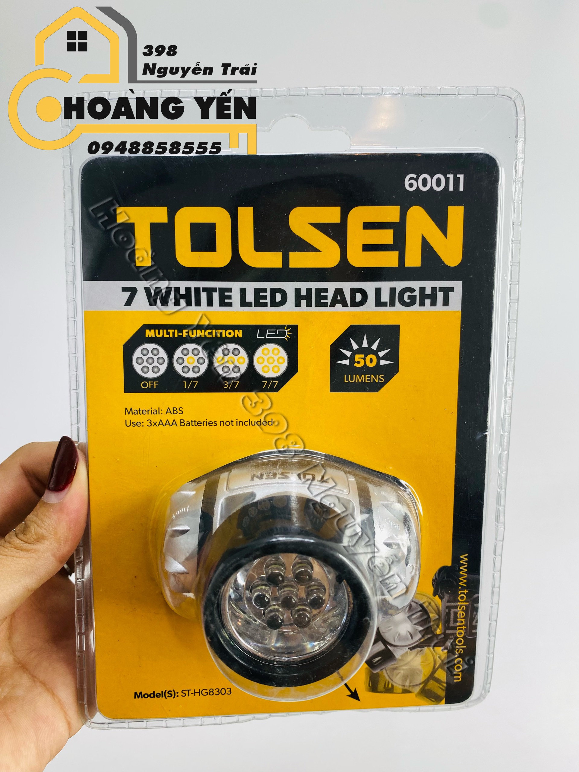 Đèn Pin Tolsen 60011, Đèn pin đeo đầu siêu sáng