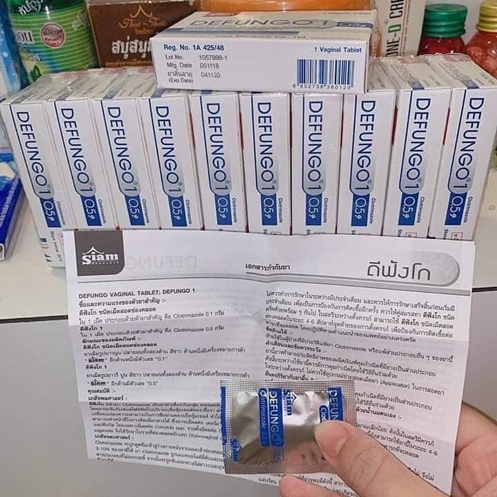 Viên Đặt Phụ Khoa DEFUNGO - Thái Lan 0.5g cho phụ nữ (Hộp 1 viên)