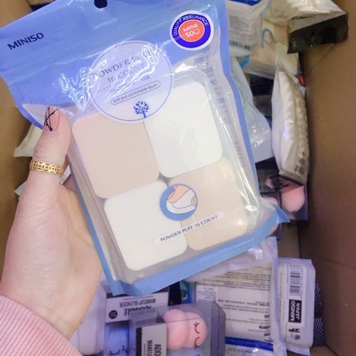 BỘ MÚT ĐÁNH NỀN 16 MIẾNG MINISO