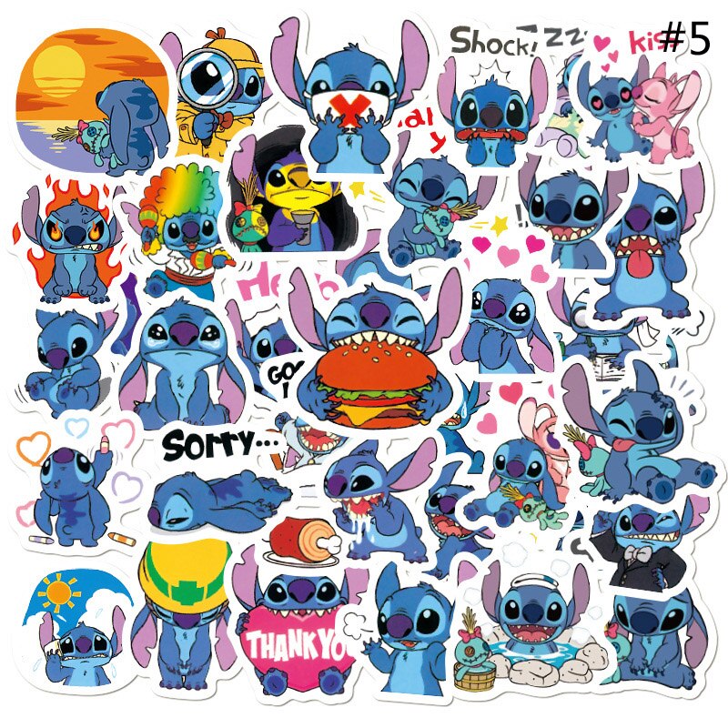 Set 30-80 Sticker Stitch ảnh decal hình dán ép lụa
