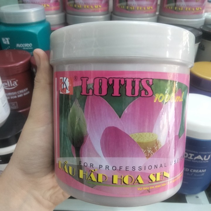 Kem ủ tóc hấp dầu hoa sen tinh chất hoa sen -1000ml