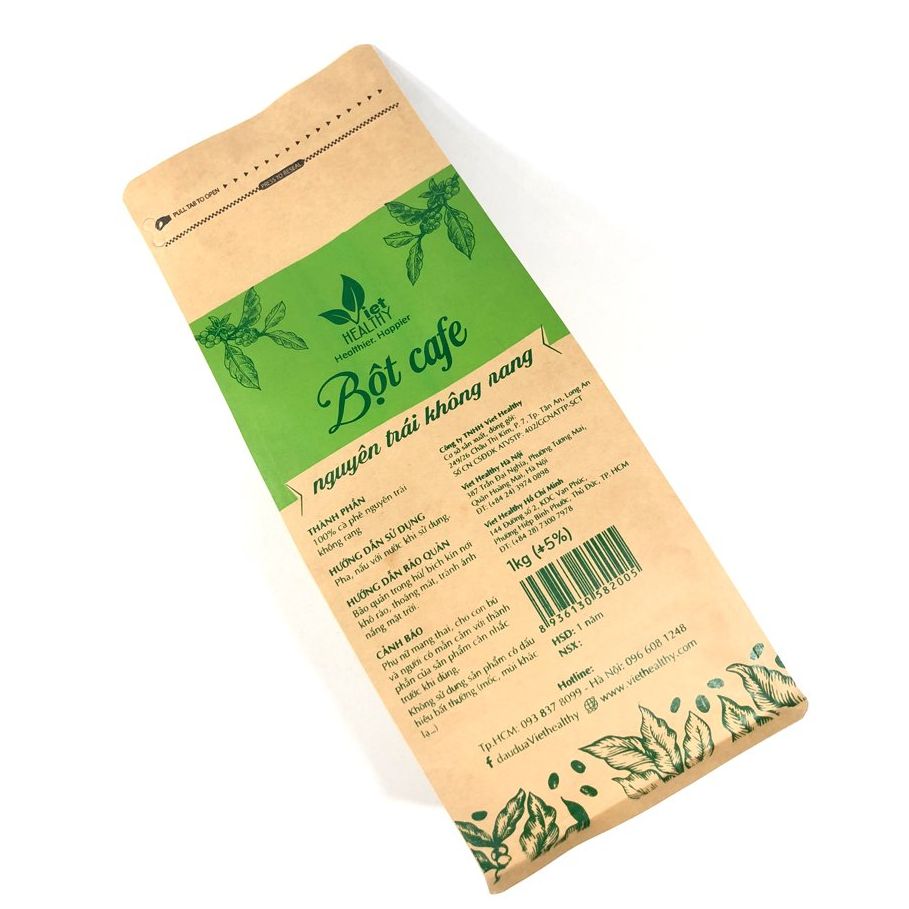 Bột cafe nguyên trái, không rang 1kg