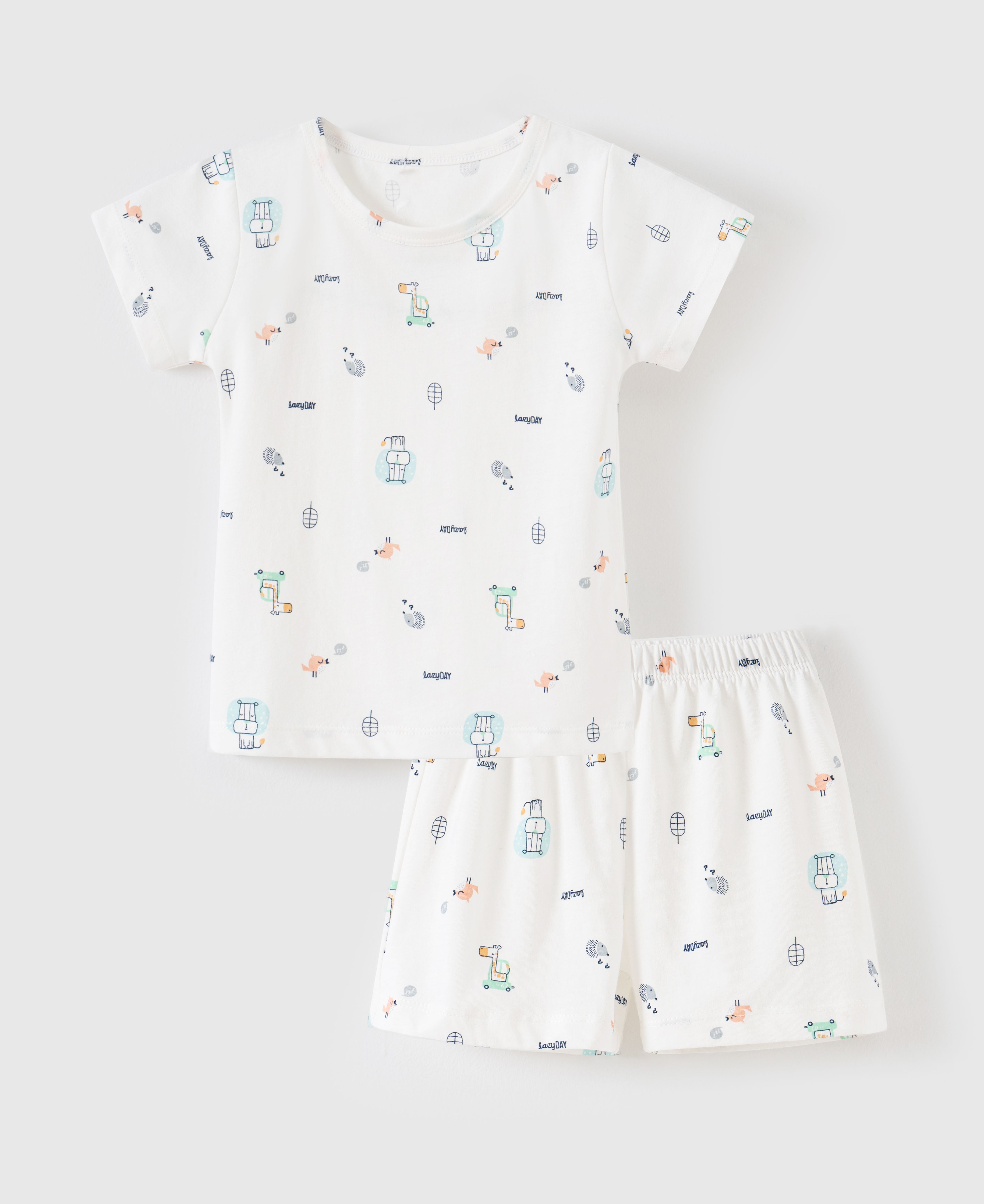 Bộ đồ bé trai Rabity thun cotton ngắn tay bé trai bộ quần áo mặc nhà mặc đi chơi 92482