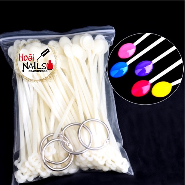 Móng kẹo sơn mẫu( gói 100 móng) Phụ kiện Nail