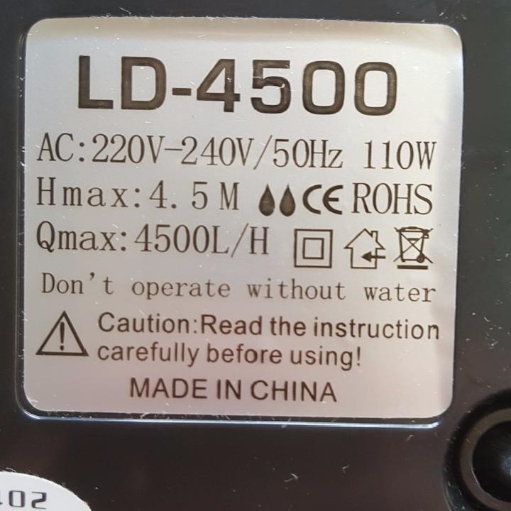 Bơm chìm hồ cá 220v-95w-4.5m3h