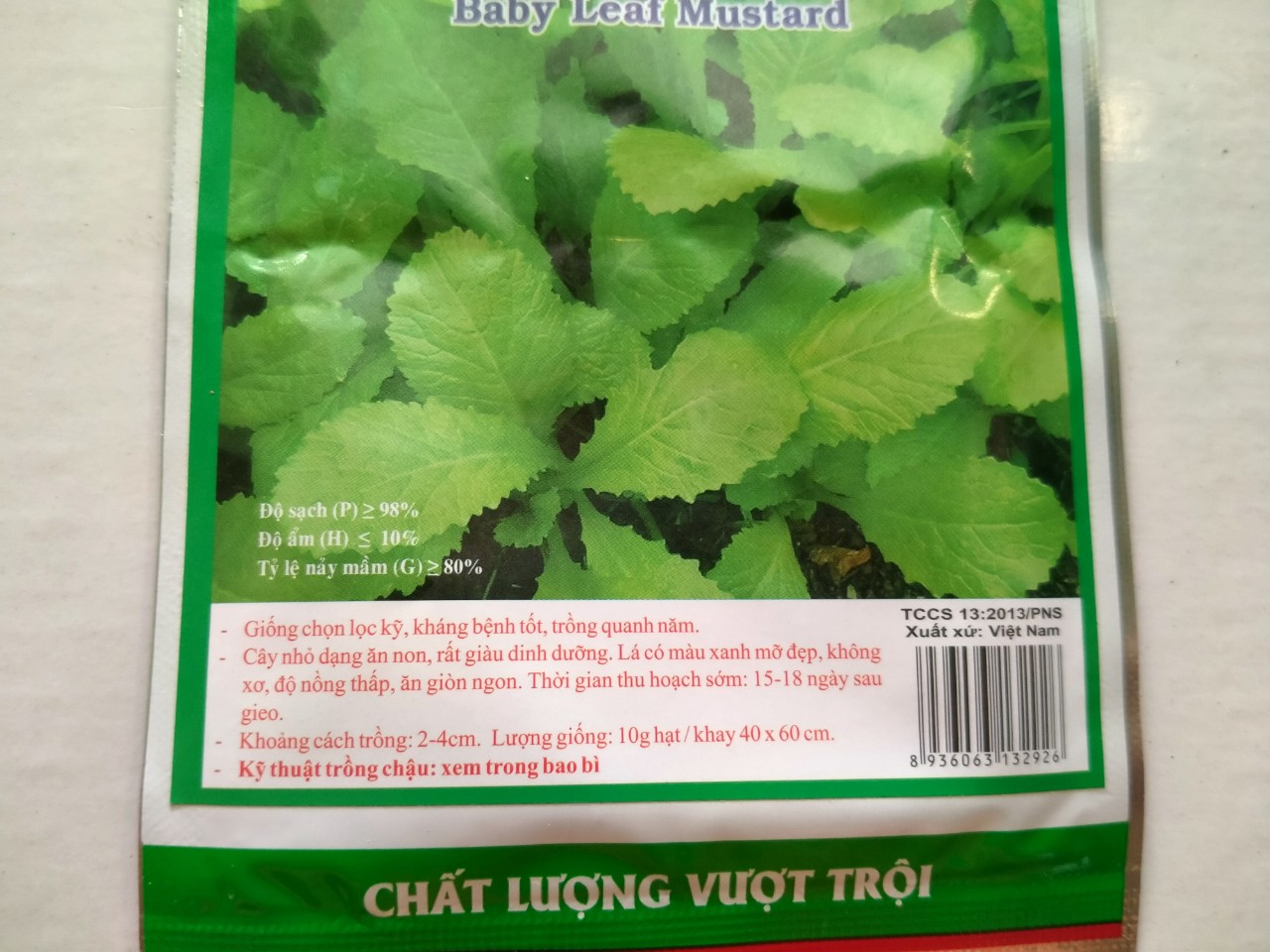 Hạt giống Cải Ăn Non gói 20gr