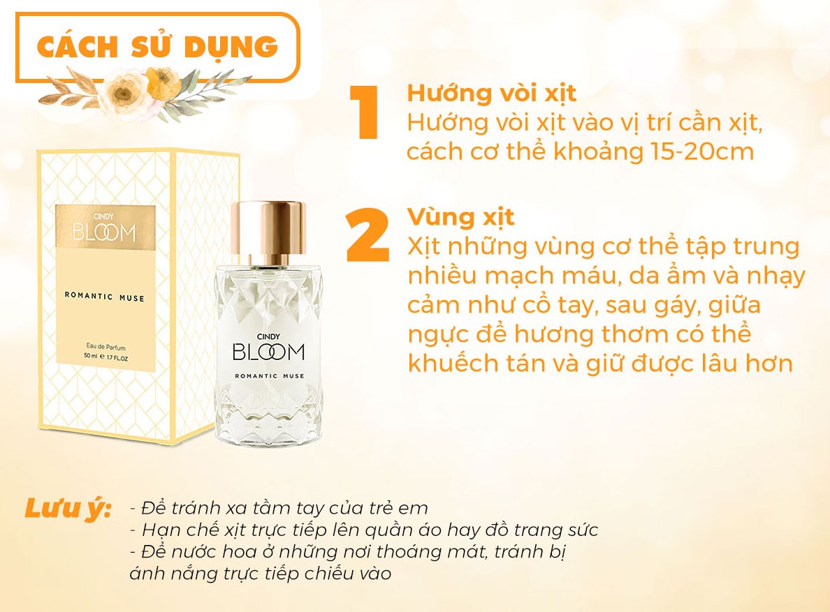 Nước hoa Cindy Bloom Romatic Muse 30ml chính hãng