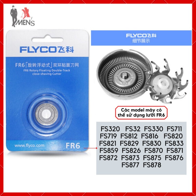 Lưỡi máy cạo râu FLYCO FR6, FR8 cao cấp thay thế cho tất cả các model dòng máy cạo râu FLYCO cao cấp