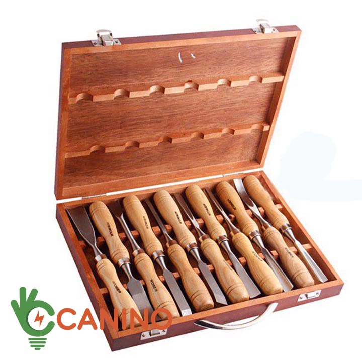 Bộ 12 cây đục, tiện gỗ cao cấp bản lớn