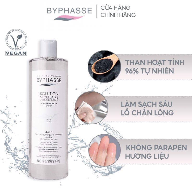 Nước tẩy trang BYPHASSE Solution Micellaire Face