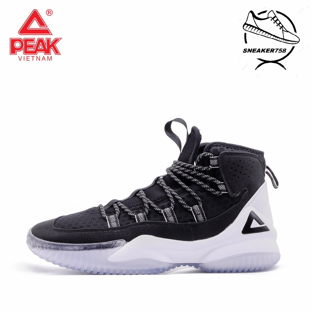 Giày PEAK Streetball Master DA830551 – Đen Trắng