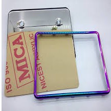 [HCM]Ốp biển số titan gắn mọi loại xe máy gồm các món: khung viền titan mica inox mặt sau